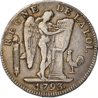 Monnaie, France, Convention, Génie, ECU, 6 Livres, 1793, Lyon, TB+, Argent - 1792-1975 Nationalkonvent