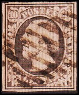 1852. LUXEMBURG Wilhelm III. 10 CENT. Nice Ex With Bar Cancel.  (Michel 1) - JF418551 - 1852 William III