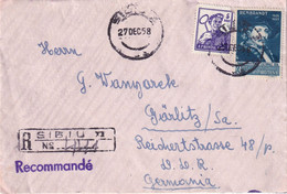 ROUMANIE 1958 LETTRE RECOMMANDEE DE SIBIU - Covers & Documents