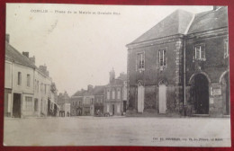 Conlie Place De La Mairie Et Grande Rue (RARE) - Conlie