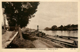 Conflans Ste Honorine * Péniches Batellerie * Bords De Seine * Péniche Barge Chaland - Conflans Saint Honorine