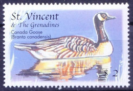 St. Vincent & Gr. 2000 MNH, Canada Goose, Water Birds - Geese