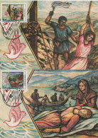 Monaco - N°1720 Et N°1721 - Croix Rouge - Sainte Devote - 1990 - Carte Maximum - Maximum Cards