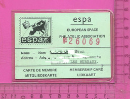 PHILATÉLIE, CARTE De MEMBRE De L' ESPA  Année 1981 - Auktionskataloge