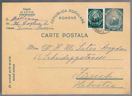 Romania, 1950, For Zurich - Covers & Documents
