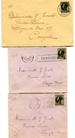 3 Enveloppen Van Liège / Ukkel Naar Coxyde Bains Gefr. 70c Leopold III   Catnr 401 - 1934-1935 Leopold III.