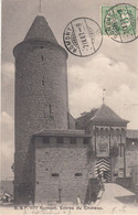 Suisse - Châteaux - Romont - L'entrée Du Château - Circulée 07/09/1907 - Romont