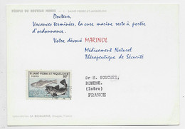 SAINT PIERRE ET MIQUELON 0.40 PREOBLITERE SEUL CARTE PUB MARINOL - Lettres & Documents