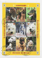 SCOUTISME BLOC CHIEN DOG  ANIMAUX NIGER NIAMEY 03.2.1998 - Oblitérés