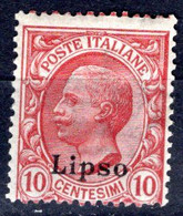 Egeo - Lipso, 10 Centesimi ** - Egée (Lipso)