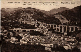 CPA AK L'ESCARENE Alt 366 M - Vue Générale Et Viaduc - Ligne (351264) - L'Escarène