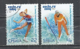 SERBIA 2014 - WINTER OLYMPIC GAMES - CPL. SET - POSTALLY USED OBLITERE GESTEMPELT USADO - Winter 2014: Sotschi