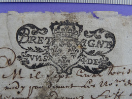 1703 Généralité De Bretagne Papier Timbré N°127 De "VN S _ 4 DE." - Algemene Zegels