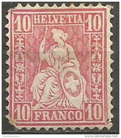 Switzerland - 1881 Sitting Helvetia 10c MH  Sc 62 - Ongebruikt