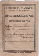 Papillon De Distribution Des Prix/ RF/ Ecoles Communales De PARIS/Rue Du Jardinet/Louise SCHOP/1896               CAH312 - Diploma's En Schoolrapporten