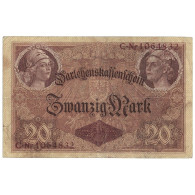 Billet, Allemagne, 20 Mark, 1914, 1914-08-05, KM:48b, B+ - 20 Mark