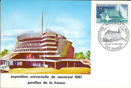 France 1519 Fdc Montréal Québéc Canada - 1967 – Montréal (Canada)