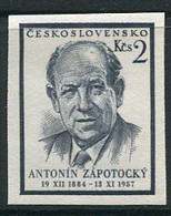 CZECHOSLOVAKIA 1957 Death Of Zapotocky Single Ex Block MNH / **  Michel 1050 - Unused Stamps