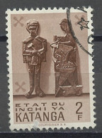 Katanga - Congo 1961 Y&T N°56 - Michel N°56 (o) - 2f Art Indigène Moderne - Katanga