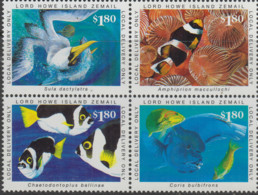 Île Bloc: 1999 Lord Howe Island BLOCK Of 4 $1.80 Marine Life Local Post Zemail - Feuilles, Planches  Et Multiples