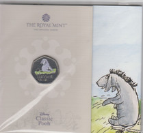 UK 50p Winnie The Pooh - Eeyore - Brilliant Unc Coloured Coin BU Royal Mint Pres/Pack - 50 Pence