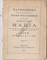 GITS/Roeselare - Handboekske Zeven Weedommen Moeder Gods Maria - 1877, P. Verbeke-Loys, Brugge (W11) - Vecchi