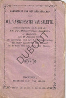 MECHELEN - Handboekje OLV Verzoenster Van Salette 1871, Druk E.F. Van Velsen (W15) - Antiquariat