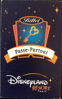 FRANCE  -  Disneyland Paris - Resort - Billet Passe-Partout - Disney Passports