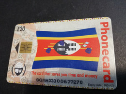 SWASILAND CHIPCARD  E20  CULTURAL VILLAGE     USED CARD **6164** - Swaziland