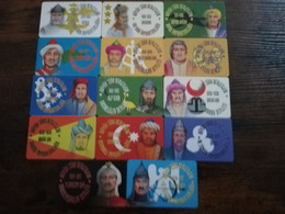 TURKIJE CHIPCARD Serie 14 DIFFERENT  TURKISCH/RULERS      Fine Used Cards  **6177** - Turchia