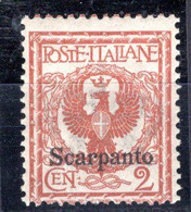 Egeo - Scarpanto - 2 Centesimi ** - Egée (Scarpanto)