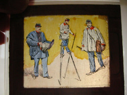 5 PUB Litho Cards C1900 Stilts Stelt ECHASSES, Stelzen Postman Postmen Sneeuw Moeras , Magic Lantern Slide VG - Other & Unclassified