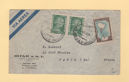 Argentine - 1954 - Par Avion Destination France - Posta Aerea