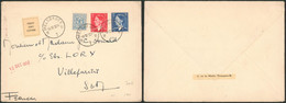 FDC (étiquette) - N°910/11 + N°854 Sur L. Expédiée De Melsbroeck (1952) > France / S.M. Roi Baudouin - 1951-1960