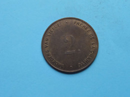 BROEDERS VAN LIEFDE ( DEUS CHARITAS EST ) FRERES DE LA CHARITE > ( Voir / Zie Scan ) 35 Mm. / Uncleaned ! - Pièces écrasées (Elongated Coins)