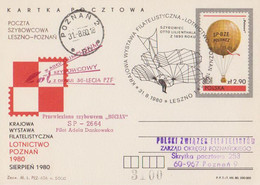 Poland Post - Glider PSZ.1980.lesz.01: Leszno Consignment In The Olympic Year BOCIAN - Zweefvliegers