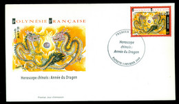 French Polynesia 2000 New Year Of The Dragon FDC - Briefe U. Dokumente