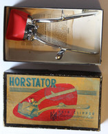 Rare Hair Clipper Tondeuse Mécanique à Moustaches Rétro Années 50 En Métal Vintage HORSTATOR Allemagne Dans Sa Boîte - Materiale Di Profumeria