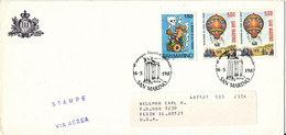 San Marino Cover Sent Air Mail To USA 16-5-1987 Topic Stamps - Lettres & Documents