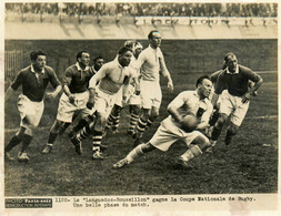 Rugby * Le Languedoc Roussillon Gagne La Coupe De France ( Coupe Nationale ) *photo Ancienne PARIS SOIR * Football Rugby - Rugby