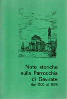 D21N20 - NOTE STORICHE SULLA PARROCCHIA DI GAVIRATE - Religion