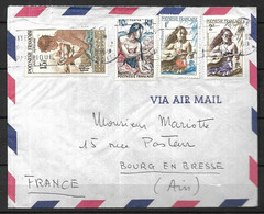 Polynésie Française Lettre  Par Avion 1960 Pour Bourg En Bresse - Briefe U. Dokumente