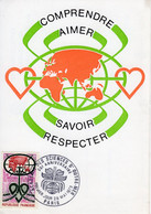 Carte Maximum (card) France N°1760 Académie Des Sciences D'Outre-Mer - 1970-1979