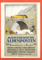 ZQB-03  Schweizerische Alpenposten Bus Postal, Car, Postauto, REpro D'affiche Grand Format Non Circulé - Risch-Rotkreuz