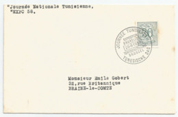 Belgique N° 1027 (30c Vert-olive)  Sur LSC Vers Braine-le-Comte    O  Journée Nationale Tunisienne    Qq Rousseurs  ! - 1958 – Brussel (België)