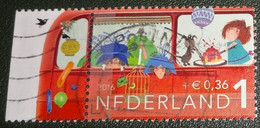 Nederland - NVPH - 3473 A - 2016 - Gebruikt - Cancelled - Kinderzegels - Meisje - Taart - Hond - Met Tab - Used Stamps