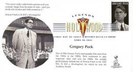 Gregory Peck First Day Cover, W/ Digital Color Pictorial Cancel, From Toad Hall Covers! - 2011-...