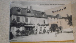 CPA, Saint MATHIEU,  87, Place De L'église Animée - Saint Mathieu