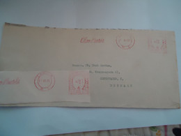 DENMARK COVER 1951    STAMPED  AND MACHINE STAMPS LONDON - Maximumkaarten