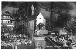 KEHRSITEN-DORF → Schiffsteg Mit Touristen Und Der Kaplanei Anno 1939 - Sonstige & Ohne Zuordnung